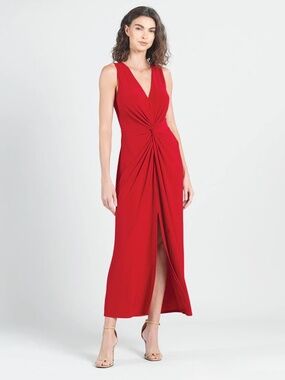 Clara Sunwoo- Center Slit Maxi Dress - Red - Medium